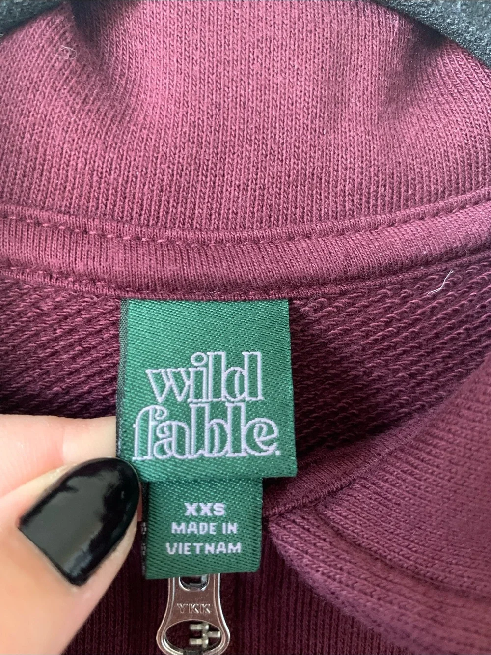 wild fable Burgundy Half-Zip Pullover Sweatshirt - Picture 3 of 9